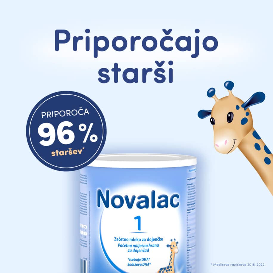 Nadomestno mleko Novalac 1 priporočajo starši.