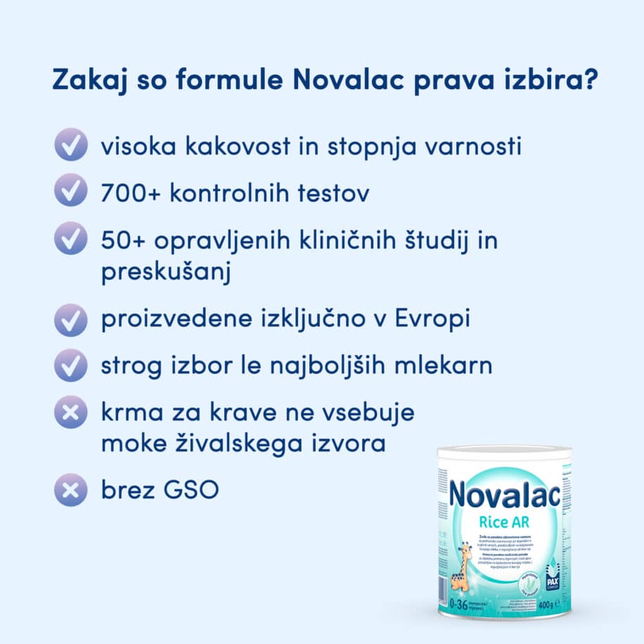 Glavne prednosti Novalac Rice AR